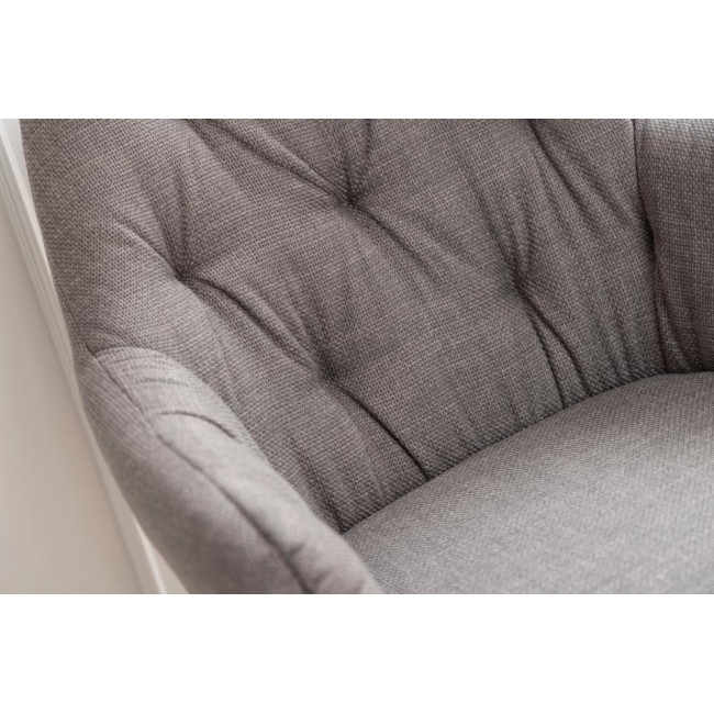 Sillón Oficina Luga Tejido Gris - Capitoné 