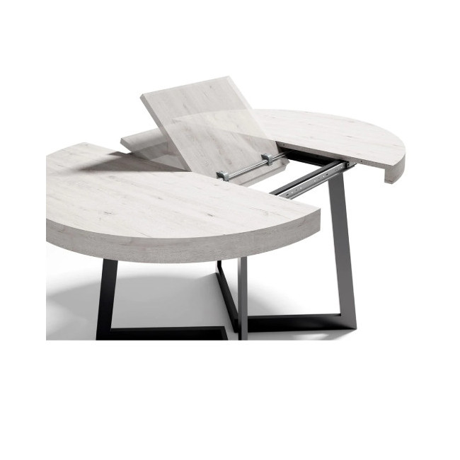 Mesa redonda extensible Muebles Valencia ® Acabado Blanco-lacado