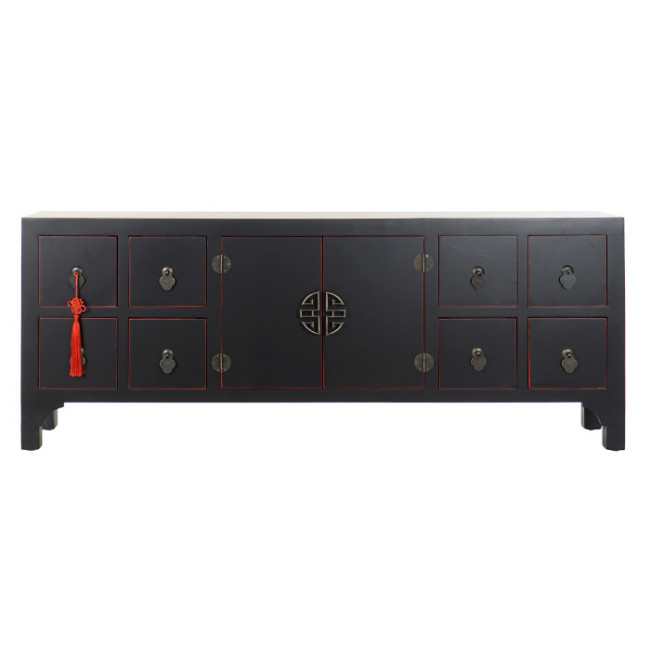 Mueble TV abeto mdf oriental negro RIKU