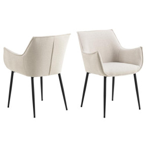 Pack 2 sillas comedor beige con reposabrazos ANJA