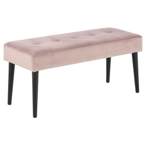 Banco pie de cama terciopelo rosa ZOE