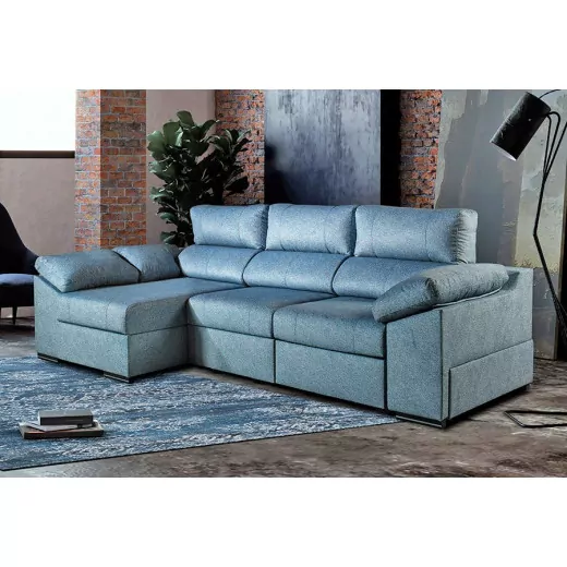 Sofá 3 plazas + chaise longue BINKER